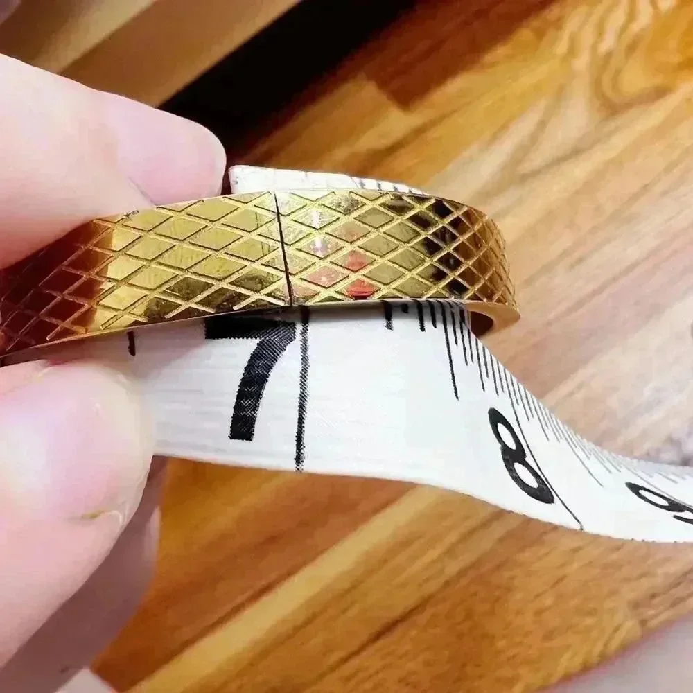Gold Diamond Printed Cuff Bracelet Clasp Boho Chic Bohemian